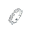 S925 Sterling Silver Moissanite Couple Rings, "Destiny Bond" Minimalist Engagement & Wedding Bands