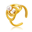 Retro-Chic High Color-Retention Open Ring - Stainless Steel Premium Fashion