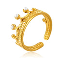 Fashionable Retro-Chic Open Ring - Stainless Steel High Color-Retention Premium Jewelry