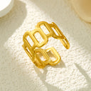 Retro-Chic Jewelry - Fashionable Trendy Stainless Steel High Color-Retention Premium Open Ring