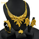 Factory Spot Wholesale European & American Fashion Jewelry 4-Piece Set, Necklace Earrings Bracelet Ring for Middle East & Dubai