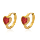 New Fashion Geometric Zircon - inlaid Earrings for Women - Stainless Steel 18K Hoop Earrings with Ear Clasps, Niche Design, High - end and Versatile