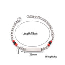 European & American Cross-Border Couple Bracelets - Minimalist Versatile Stackable Titanium Steel Chains with DIY Engravable Curved Plate