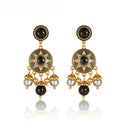 Artisan Crafted Vintage Gold & Black Bohemian Jewelry Collection - Unique Ethnic-Inspired Necklaces, Bracelet, Earrings for Fashion-Forward Women