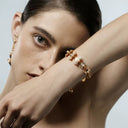 Niche Art Deco Pearl & Enamel Gold-Tone Jewelry Set - Retro Elegant Design, Statement Jewelry for Women