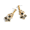 Niche Art Deco Pearl & Enamel Gold-Tone Jewelry Set - Retro Elegant Design, Statement Jewelry for Women