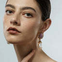 Princess of the Radiant Sea Earrings - Vintage Elegant Statement Pearl Jewelry for Women, Niche Design Luxury Gift Accessory