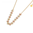 Boho Floral Pearl Jewelry Set - Gold-Tone Romantic Elegant Statement Jewelry for Women, Versatile Fashion Accessory