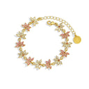 Boho Floral Pearl Jewelry Set - Gold-Tone Romantic Elegant Statement Jewelry for Women, Versatile Fashion Accessory