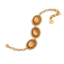 Niche Gold-Tone Cameo Jewelry Set - Retro Elegant Design, Statement Jewelry for Women