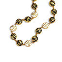 Boho Zebra Print Pearl Jewelry Set - Gold-Tone Retro Elegant Statement Jewelry for Women, Versatile Fashion Accessory