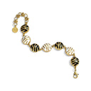 Boho Zebra Print Pearl Jewelry Set - Gold-Tone Retro Elegant Statement Jewelry for Women, Versatile Fashion Accessory