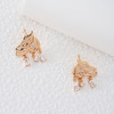 Niche Leaf-Inspired Sterling Silver Earrings - Zircon-Detailed Dangle Design, Elegant Statement Jewelry for Women