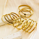 Light Luxury Zircon Gold Titanium Steel Bracelet - Vintage, Fashionable & Versatile