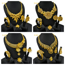Factory Spot Wholesale European &amp; American Fashion Jewelry 4-Piece Set, Necklace Earrings Bracelet Ring for Middle East &amp; Dubai