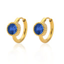Korean-Style New Design Earrings, 18K Gold Plated Stainless Steel Geometric Zircon Earrings, Elegant Versatile Jewelry for Women