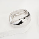 Niche Design Fashion Metal Geometric Oval Half-Moon Bracelet - Cold-Front Style Wristband for Women