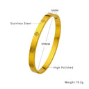 Four-Leaf Clover Lucky Grass Titanium Steel Versatile Bracelet - Manufacturer Wholesale Premium Bestseller Vintage Inherited Sand Gold Solid Bangle