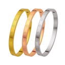 European and American Lucky Clover Bangle - Premium Fresh and Minimalist Four-Leaf Clover Fashion Niche Stainless Steel Closed Bracelet for Women (Wholesale)