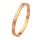 European and American Lucky Clover Bangle - Premium Fresh and Minimalist Four-Leaf Clover Fashion Niche Stainless Steel Closed Bracelet for Women (Wholesale)