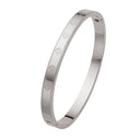 European and American Lucky Clover Bangle - Premium Fresh and Minimalist Four-Leaf Clover Fashion Niche Stainless Steel Closed Bracelet for Women (Wholesale)