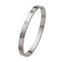 Fashion Titanium Steel Bracelet for Women - Minimalist, Fade-Resistant Four-Leaf Clover European-American Cross-Border Zircon Bracelet (Factory Wholesale)