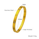 Fashion Titanium Steel Bracelet for Women - Minimalist, Fade-Resistant Four-Leaf Clover European-American Cross-Border Zircon Bracelet (Factory Wholesale)