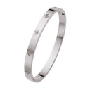 itanium Steel Gold-Plated Bracelet - Fashionable, Minimalist & Versatile C-Shaped Open Buckle Bangle with Design Sense