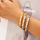 Fashion Versatile Star Bracelet - Stainless Steel & Titanium Steel Zircon-Embedded Elegant Bangle for Women