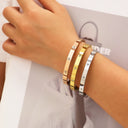 Fashion 18K Gold-Plated Diamond-Embedded Bracelet for Women - Fade-Resistant, Light Luxury, Niche & Minimalist Versatile Design