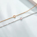 Trending Korean - Style Bracelet, Zircon - Studded Titanium Steel Jewelry, Minimalist Design with Sparkling Zircon, Stainless Steel