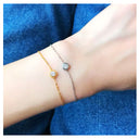 Trending Korean - Style Bracelet, Zircon - Studded Titanium Steel Jewelry, Minimalist Design with Sparkling Zircon, Stainless Steel