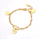 Cool INS Vibe Retro Bracelet - 18K Gold-Plated Titanium Steel Bold Design Gold Hand Jewelry