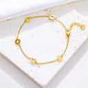 Bohemian INS Vibe Evil Eye Bracelet - Gold-Plated Titanium Steel Bangle with Dazzling Colorful Zircon