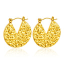 Cross-Border Best-Selling Western Style Earrings, Minimalist Oil-Pressed Pizza Disc Geometric Anti-Tarnish Fashion Jewelry