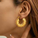 Wholesale Cross-Border Titanium Steel Ear Clips, Premium Oil-Pressed Anti-Tarnish Niche Minimalist Trendy Jewelry