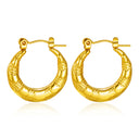 Wholesale Cross-Border Best-Selling Western Style Earrings, Premium Stainless Steel Minimalist Versatile Oil-Pressed Round Embossed Jewelry