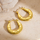 Wholesale 18K Gold Plated U-Shaped Stainless Steel Ear Clips, Luxury Elegant Minimalist Fashion Earrings for Women