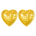 INS Influencer Same-Style Jewelry: European American Ruched Stud Earrings & Hammered Ruffled Heart Hoops, Edgy-Cute Minimalist Design