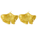 Bulk Women's Jewelry: European American INS-Inspired Ginkgo Leaf Earrings & Maple Leaf Studs, Exquisite Design for Wholesale