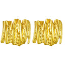 Women's 18K Gold Plated Stainless Steel Earrings: European American Retro Style, Niche Irregular Design, Versatile & 个性 Accessories