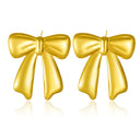 Cross-Border New High-End Fashion Titanium Steel Bowknot Stud Earrings, Stylish Statement Exaggerated Earrings, Versatile Trendy Jewelry