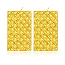 Cross-Border Fashion Minimalist Bold Square Plate Stud Earrings (Stainless Steel) & 18K Gold Grand High-End Square Woven Drop Earrings