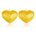 Cross-Border Best-Selling Striped Heart Stud Earrings, Stainless Steel Gold Tone High-End Versatile Earrings, Stylish Elegant Minimalist Luxury Jewelry