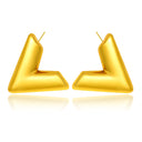 Minimalist V-Letter Stud Earrings for Women, Fade-Resistant Hypoallergenic Fashionable Light Luxury V-Shape Ear Piercing Jewelry, Titanium Steel Trendy Accessories