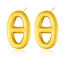 Korean-Style Trendy Minimalist Versatile Titanium Steel Stud Earrings for Women, Geometric Drop Earrings & Fade-Resistant Titanium Steel Pig Nose Studs Wholesale