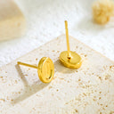 Cross-Border Bestselling Light Luxury Elegant Exaggerated Style Vintage Gold Oval Fashion Stud Earrings for Women