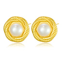 Cross-Border Euro-American Stainless Steel Pearl Stud Earrings, High-End Intertwined Twisted Hoop Earrings, Titanium Steel Jewelry Wholesale