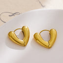 Wholesale Stainless Steel Golden Earrings for Women - European and American - style Light Luxury Titanium Steel Twisted C - shaped Ear Hoops