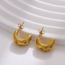 INS High-End Titanium Steel Earrings, New French Vintage Hoops, Versatile Fashion Jewelry for Wholesale